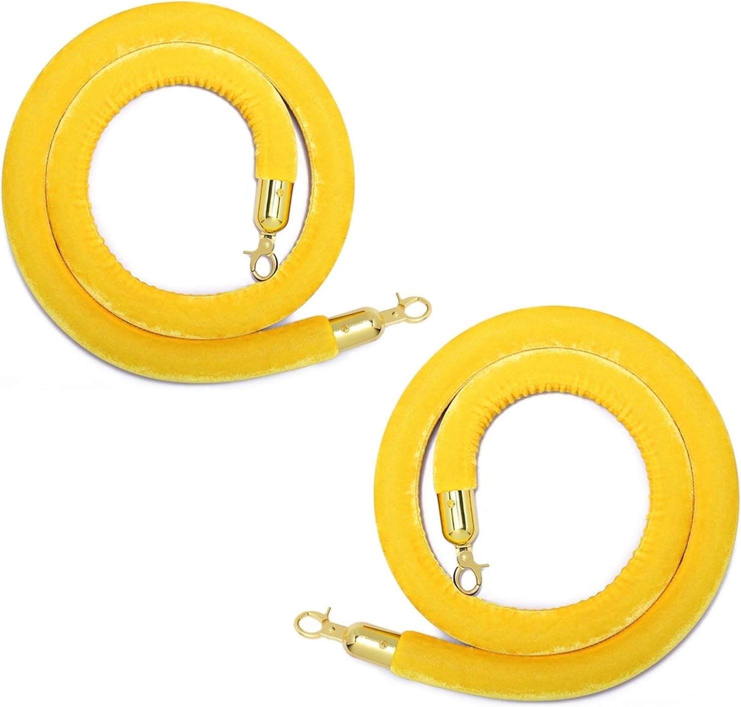 AviiSo Barrera Cuerda 2 Paquetes Cuerda de Barrera Extral Long Stanchion Queue para Tienda minorista de mostrador (Color : Yellow, Size : 120cm/47.2 in)