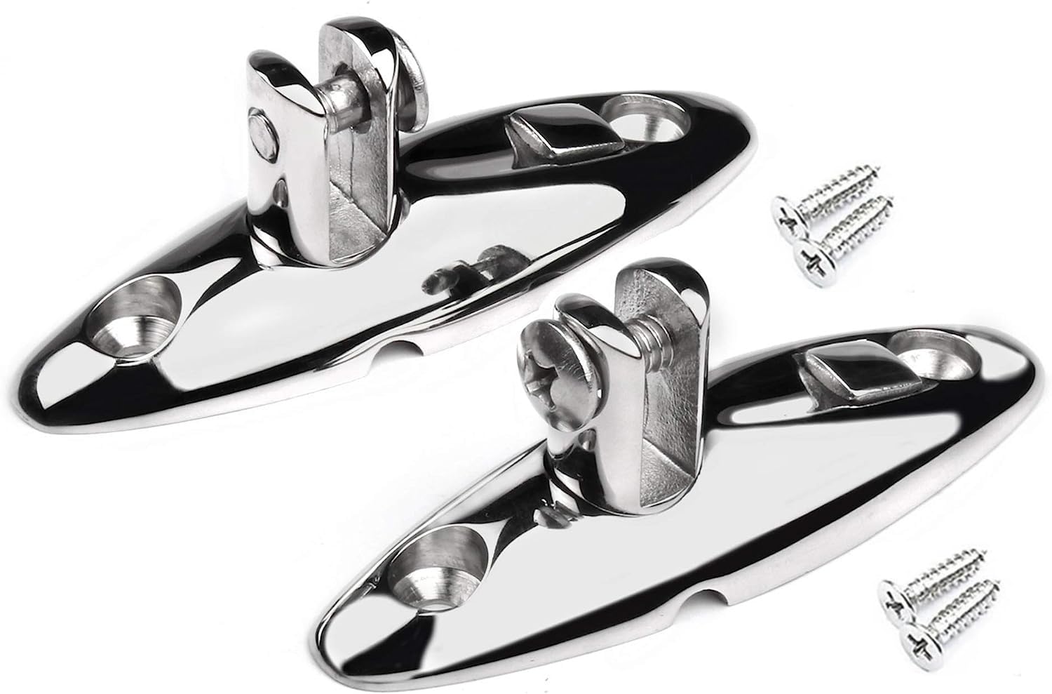 MIZUGIWA Boat Bimini Top Swivel Hinge,Deck Quick Release,Swivel Side Mount Hinge 316 Stainless Steel Bimini Top Deck Hinge Marine Hardware with Fasteners for Boat Yacht,Pontoon Boat