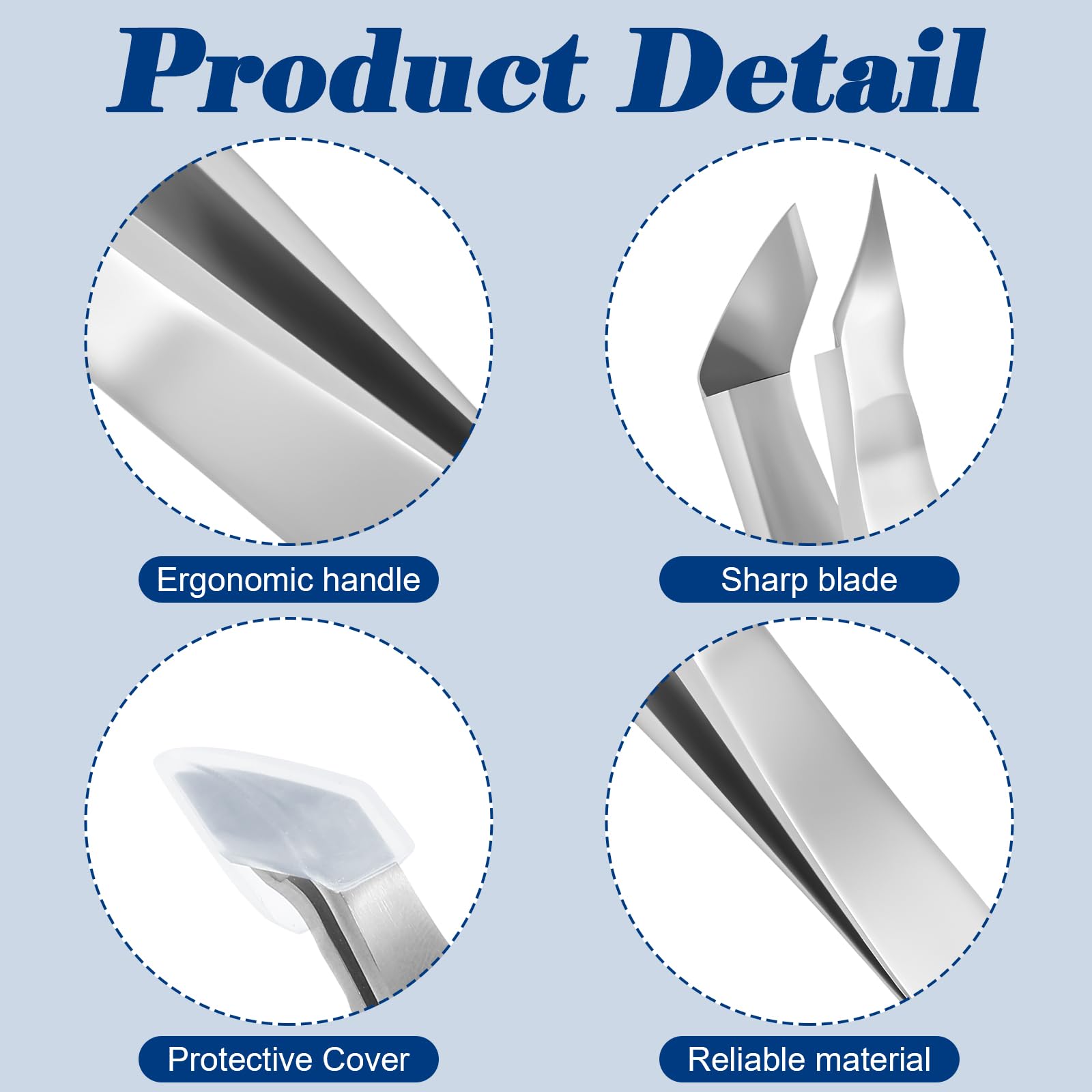 JJUNW Pinza per cuticole per unghie in acciaio inossidabile, pinzette piccole per cuticole, forbici dritte per cuticole, punte affilate, taglierina angolare, taglierina cuticole per unghie, strumento