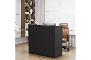 MOUMON Stand Up Reception Desk with Storage