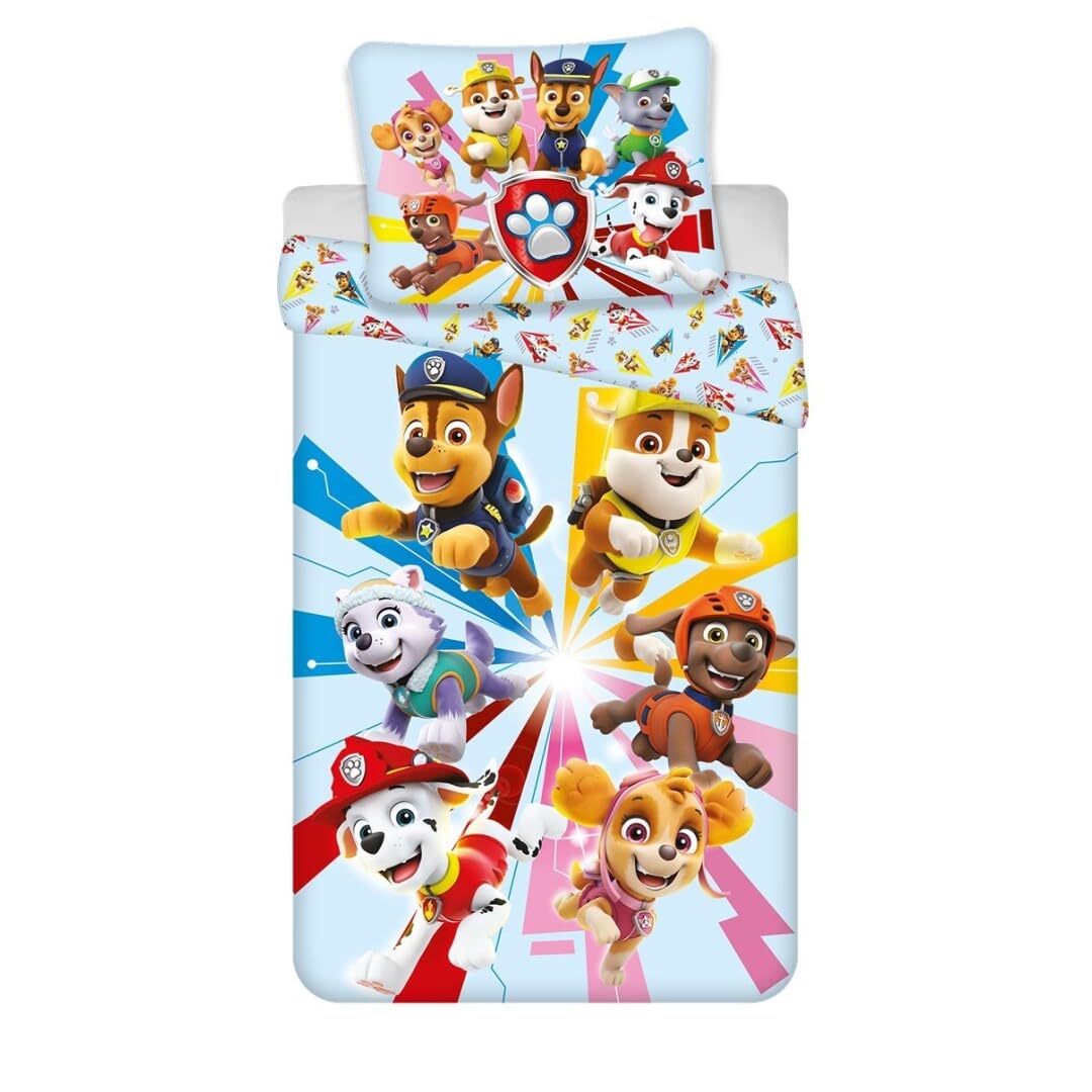 Funda nórdica Pat Patrouille reversible para evitar camas destapadas en niños que se mueven
