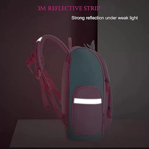 Vista 6 de Mochila para niñas de 6 a 8 años, mochila escolar de viaje para niñas de 6 a 8 años, mochila escolar de viaje para niñas, bolsas de libros rosas