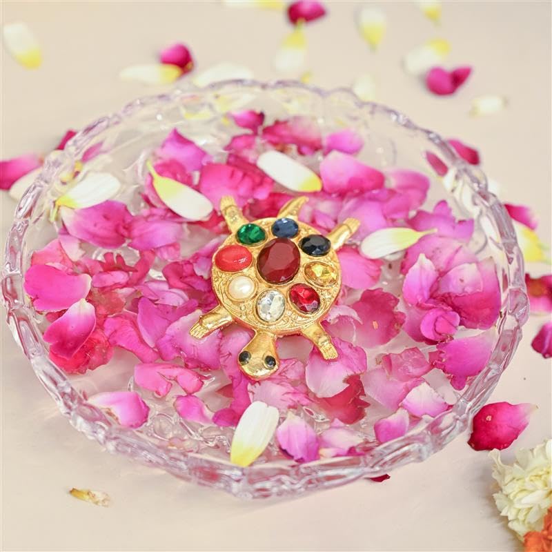 Image of ZAICUS Navratna Tortoise for Vastu, Feng Shui Turtle Showpiece | Decorative Gift for Home, Office, Wealth & Luck