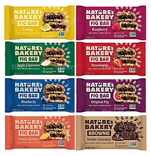 Natures Bakery 16 Count Whole Wheat Fig Bars Variety Pack - Healthy Plant-Based Snack All Natural NON-GMO in Healthiest Bars Box.