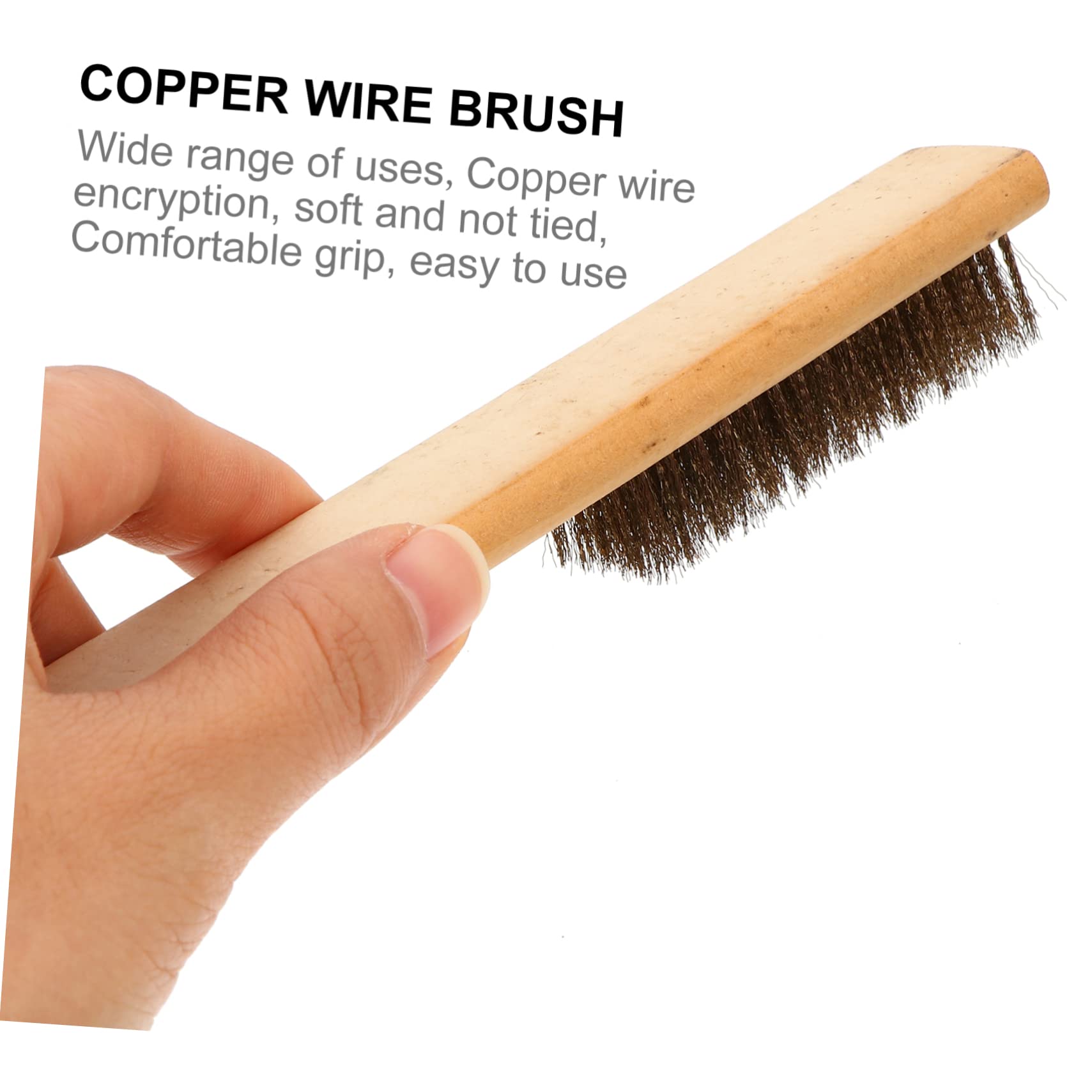 Garneck Wooden Handle File Brush Set Large Size for Machinists Rust Removal Brush Hand Tool for Files