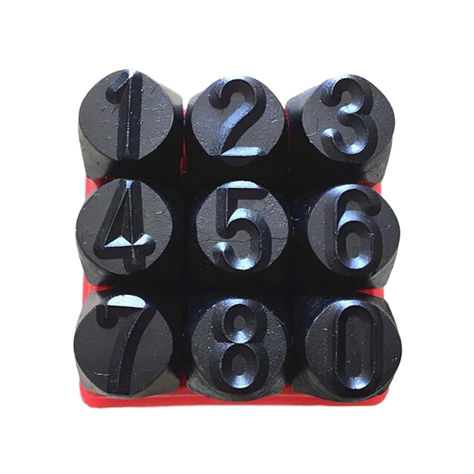 Steel Letter Mould, Steel Letter Number Stamp Set Multiple Sizes Punch Craft(Number 4mm)