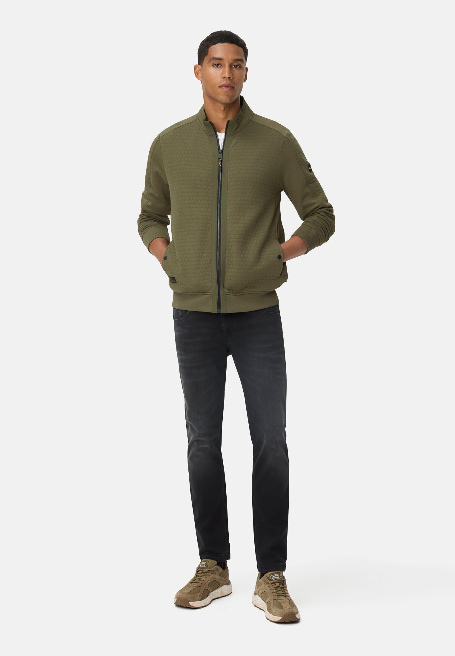 camel active Męska bluza z mieszanki bawełny, leśna zieleń, M