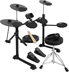 Bateria Eletrônica Profissional Midi Preta Voik VIBE-500