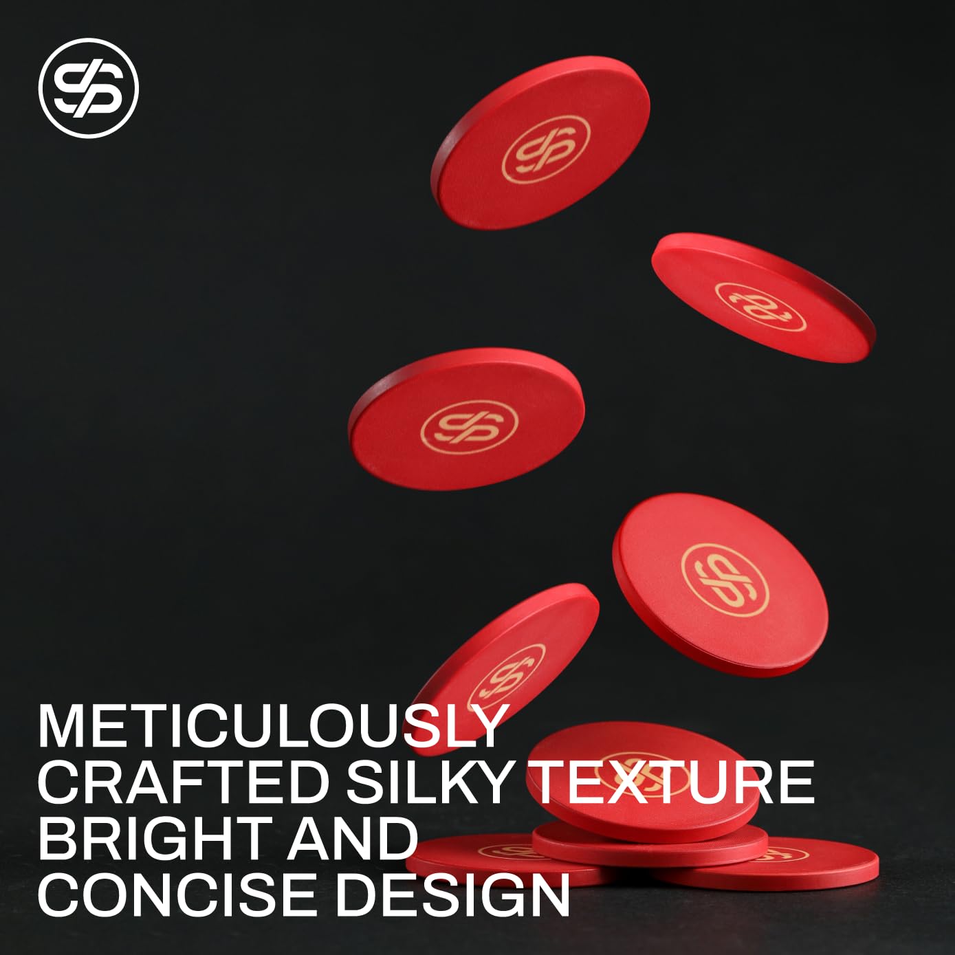 SLOWPLAY Godel Ceramiczny zestaw żetonów do pokera Texas Hold'em, 500 szt. [puste żetony], 39 mm i 10 g każdy, zawiera wysokiej klasy etui z chipami z wyjątkowo wytrzymałą powłoką z niemieckiego
