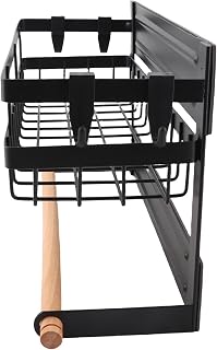 Magnetic Spice Storage, Magnetic Spice Rack for Fridge with Hook Paper Towel Holder, Seasoning for Kitchen