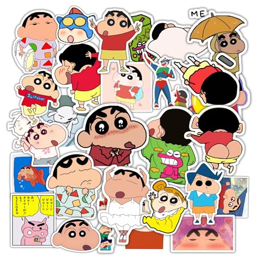 Image of 35 Cute Shinchan Laptop Stickers for Cartoon Lovers and Kids. (Shinchan)