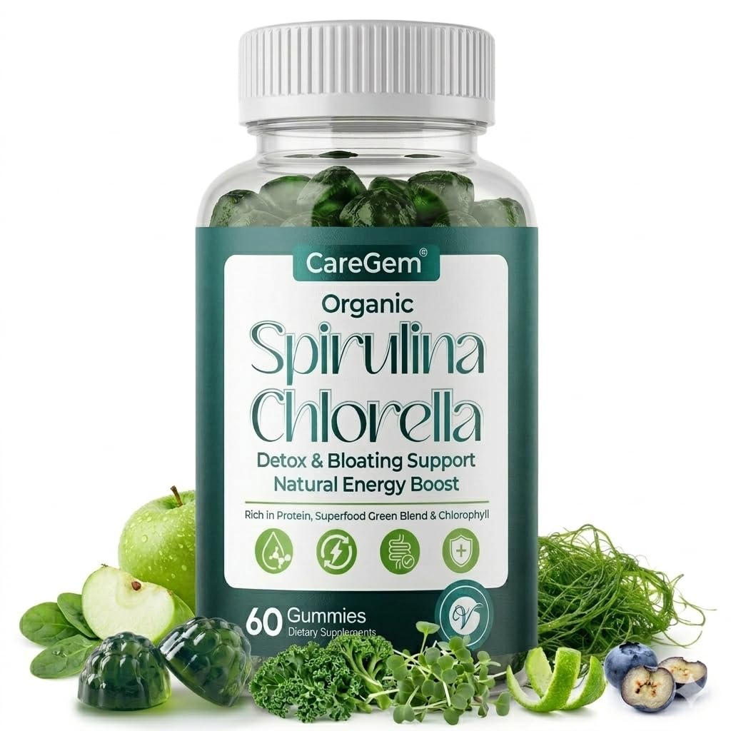 Super Greens Gummies + Vitamins & Minerals - Spirulina & Chlorella, 60 Ct