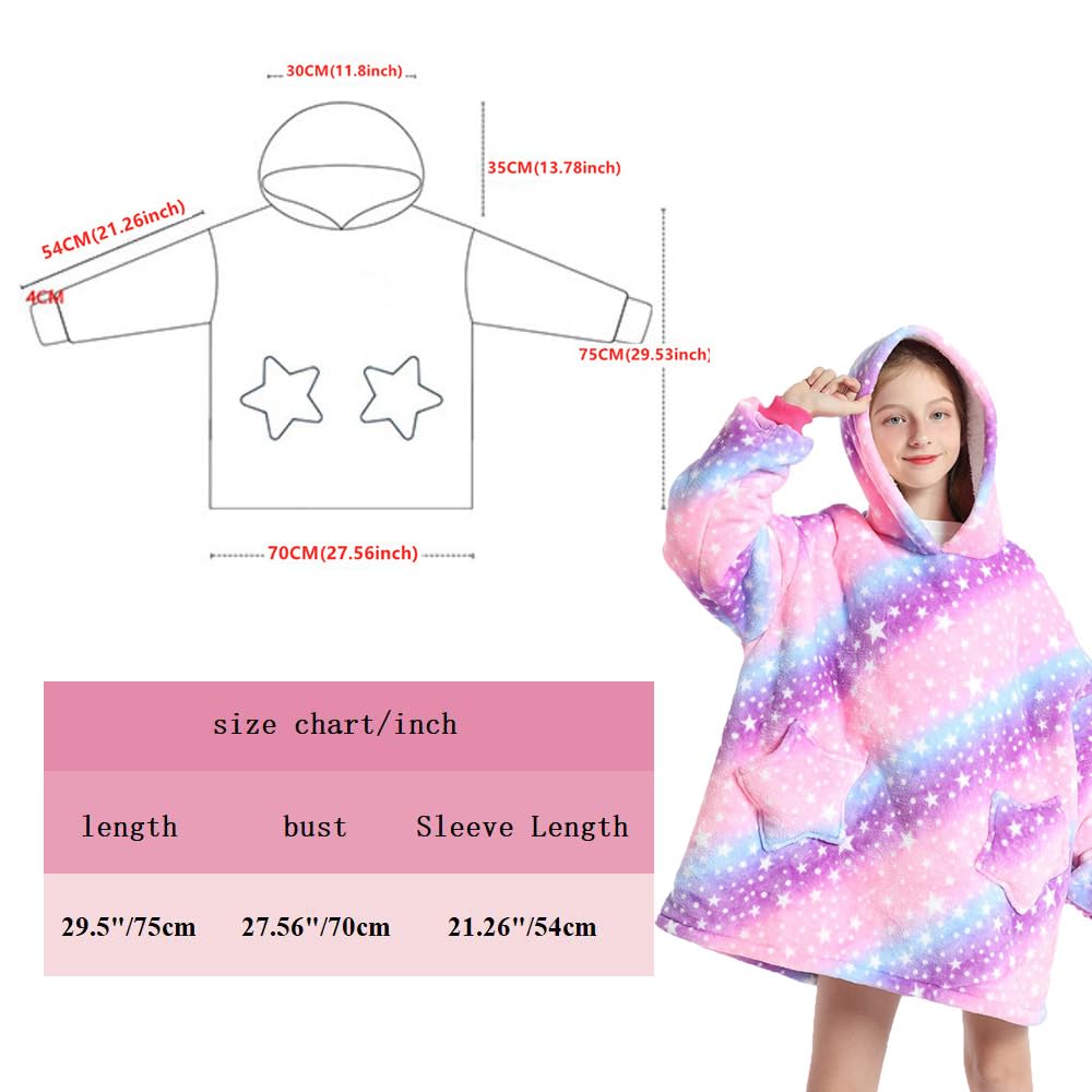 Sudadera con Capucha para Niñas Sudadera con Capucha de Gran Tamaño para Niños con Bolsillo Ropa de Invierno