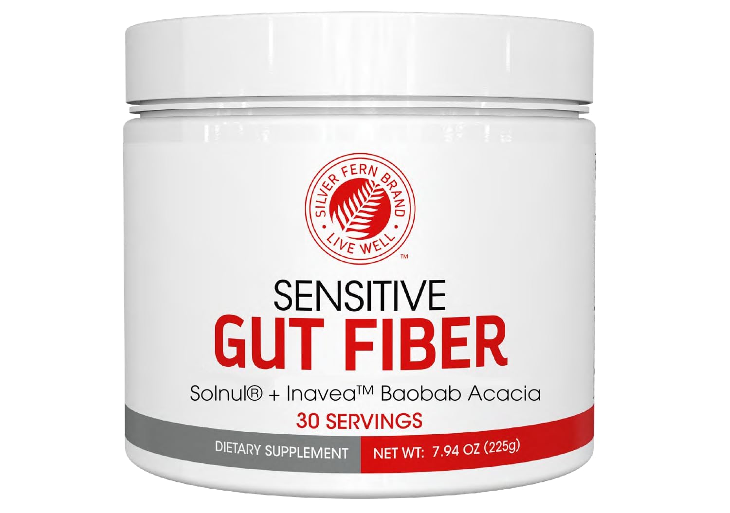 Silver Fern Sensitive Gut Fiber Supplement - Each Tub = 30 Scoops