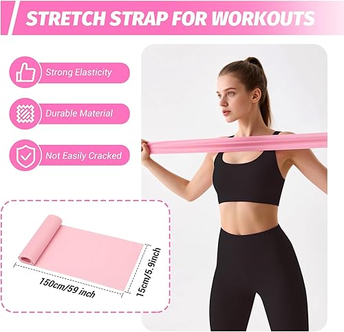 Miniatura 6 de Kit de anillos de pilates para entrenamientos en casa, kit esencial de equipo de pilates con círculo mágico, anillo de yoga, banda de resistencia,