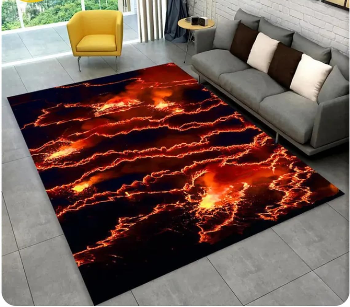 Tapis de sol volcan lave 80x150cm antidérapant tapis chambre et paillasson
