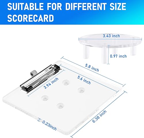 Miniatura 3 de Roykaw Soporte para tarjeta de puntuación para carrito de golf con portalápices compatible con EZGO Club Car Yamaha  0.23 pulgadas de grosor