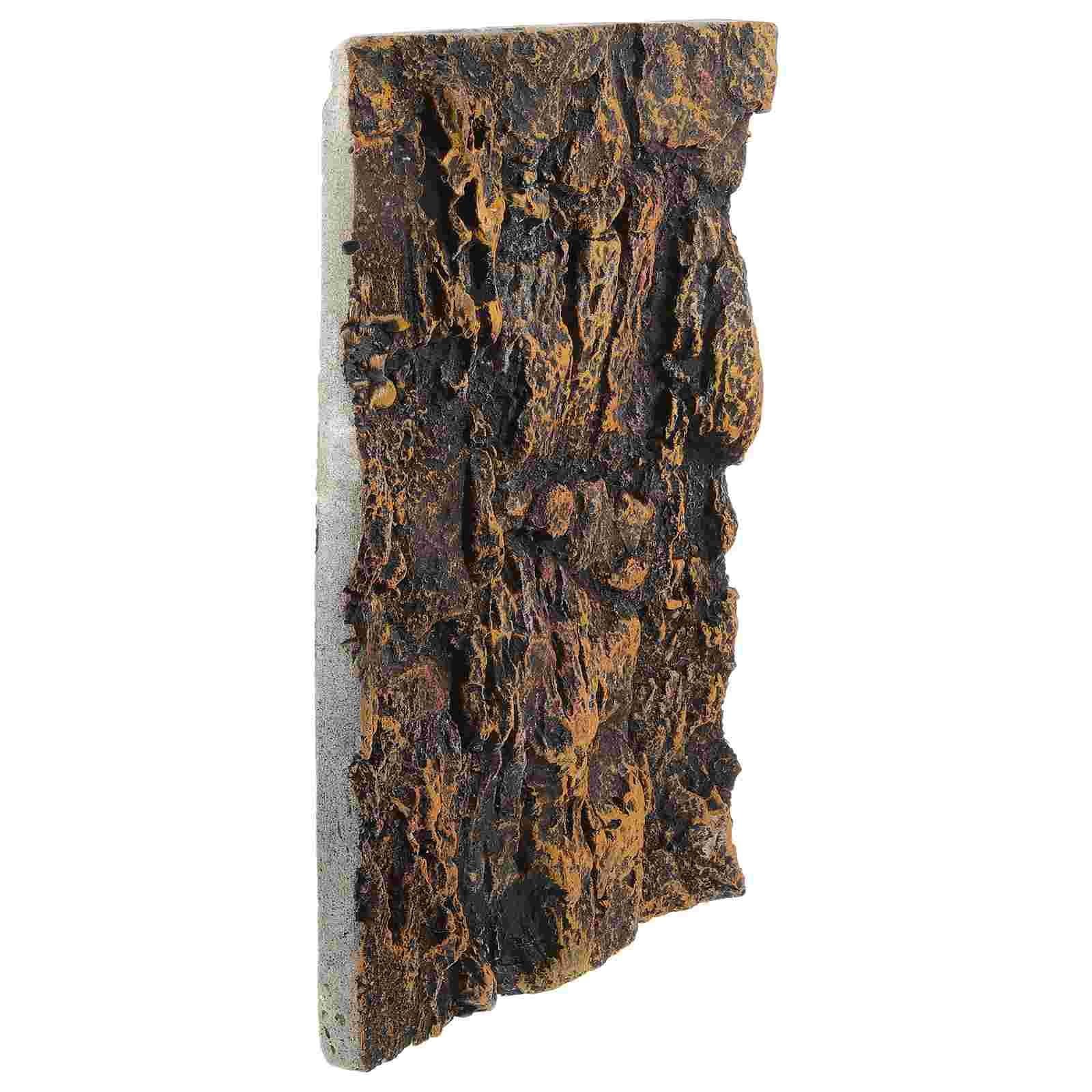 Sfondi Acquario di Roccia | Tavole for serbatoi for rettili Vetro Rocce Pietra Paesaggio Fotografia Pesce Pu Terrario(Light Brown)