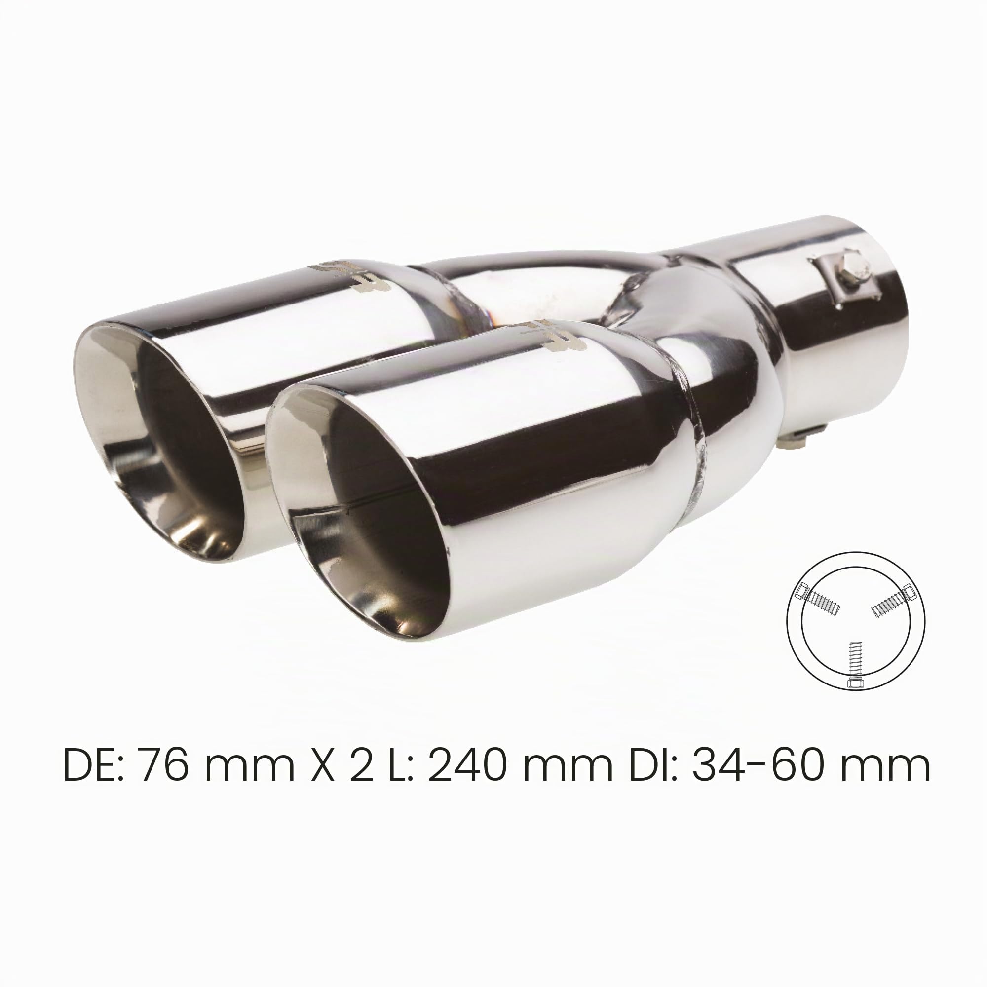 Simoni Racing TRX/92 Terminale di Scarico Universale, Inox