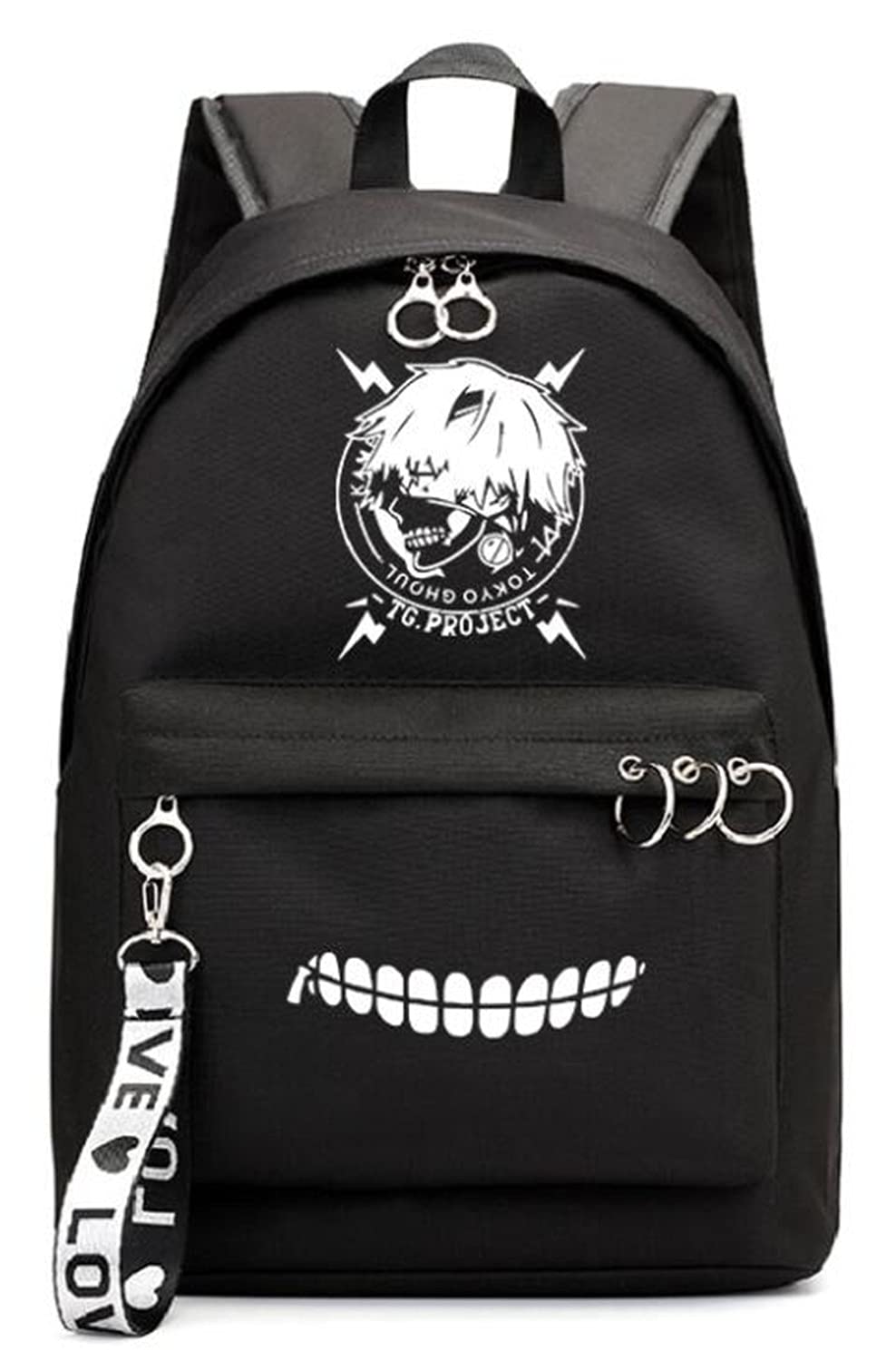 Gumstyle Anime Tokyo Ghoul Kaneki Ken Luminous Backpack Book Bag Laptop School Bag Cosplay Daypack Rucksack Bag 1127/4