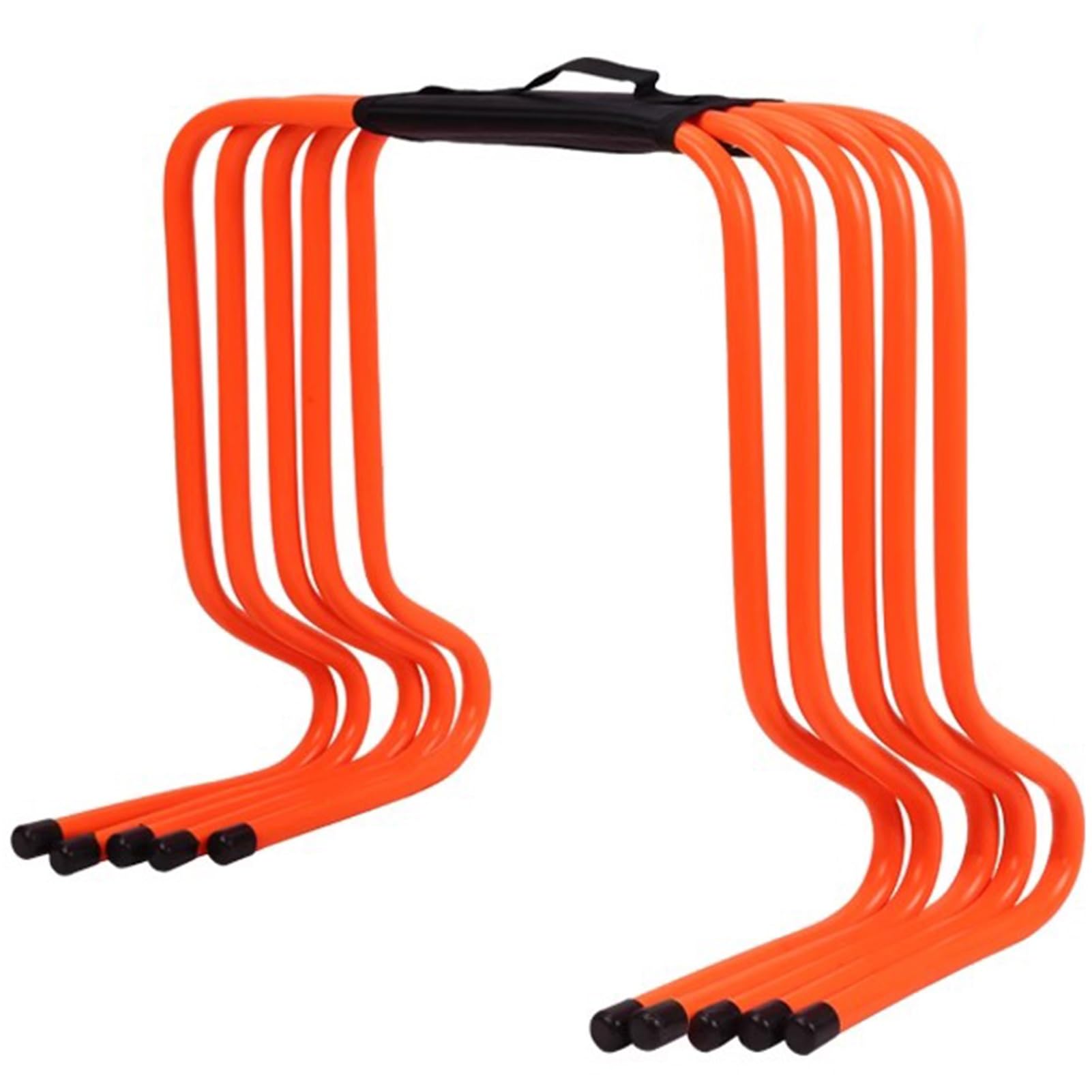 Haies d'agilité de 50 cm lot de 5 pour l'entraînement sportif avec sangle