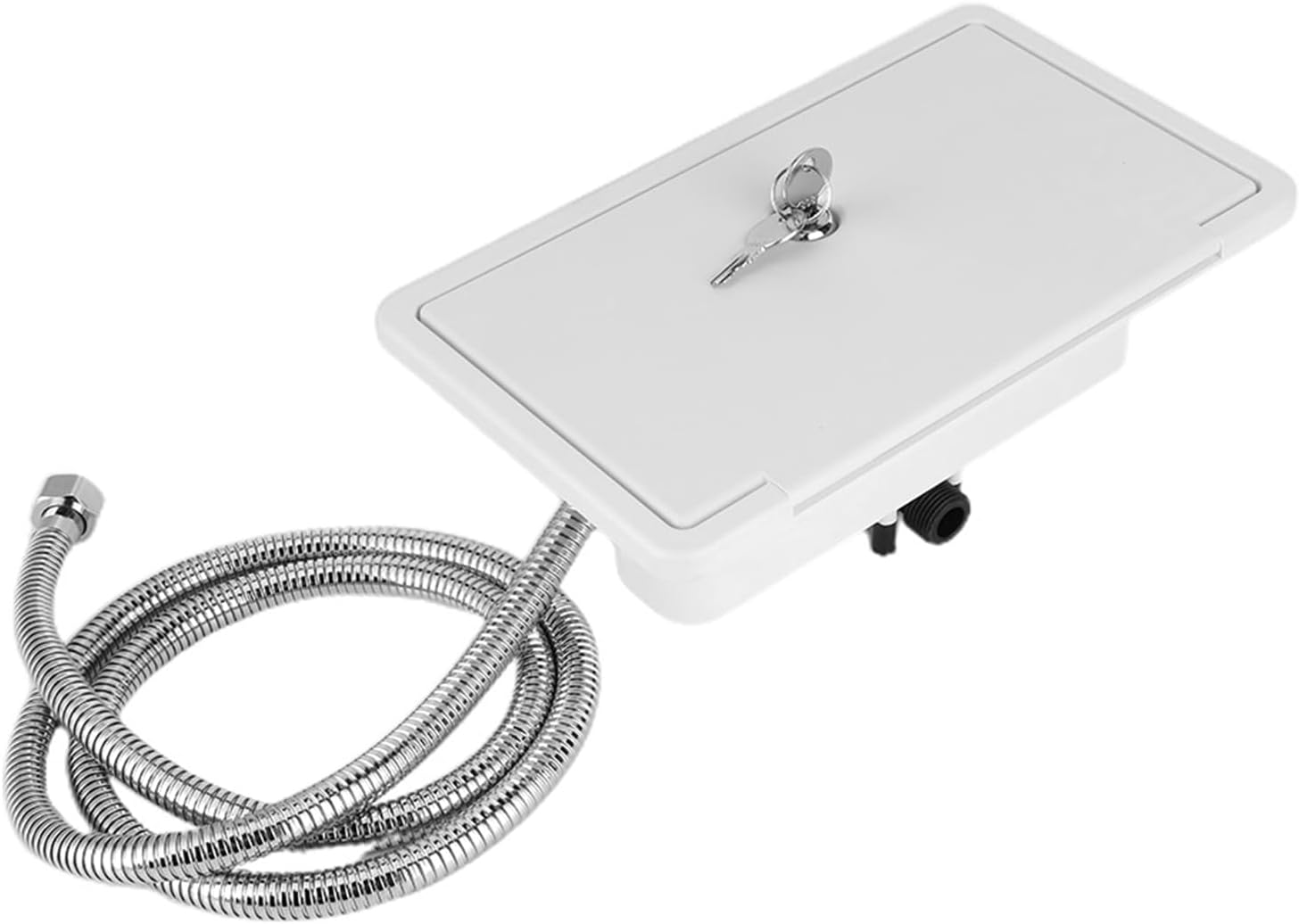 RV Superior Stainless Steel External Shower Box Hot Cold Switch Kit for Marine Boat Motorhome Caravan 10.5 X 6.2 X 4.2in