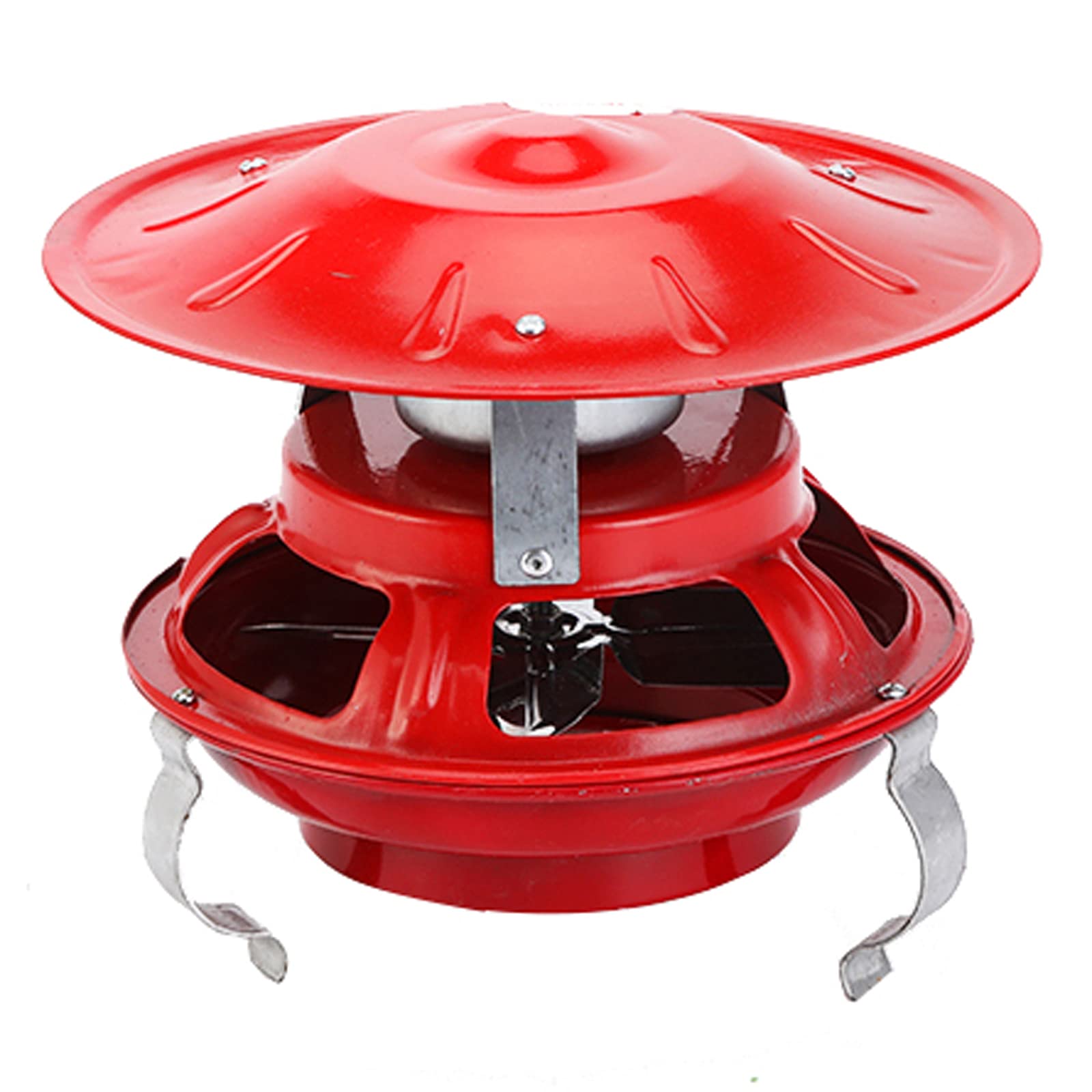 Aspiratore per Camino, Evacuatore Fumi Camino, Aspiratore Camino 120W Aspiratore Canna Fumaria, Induttore di Tiraggio Camino Domestico Aspiratore Camino per Camino(Rosso),A