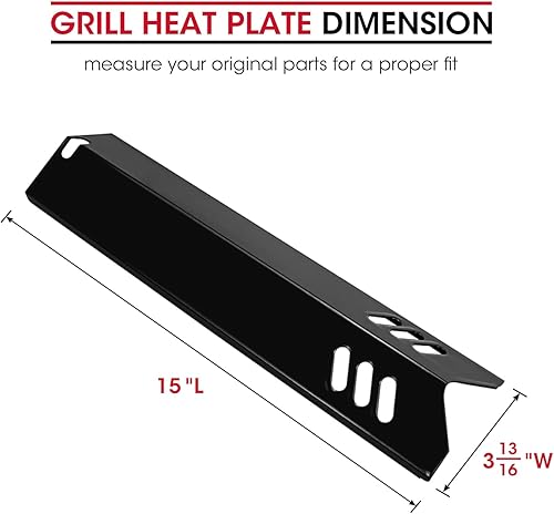 Miniatura 9 de Unicook Piezas de repuesto de placas térmicas para parrilla de 15 pulgadas, compatibles con Dyna-Glo DGF510SSP, DGF493BNP, escudos térmicos de