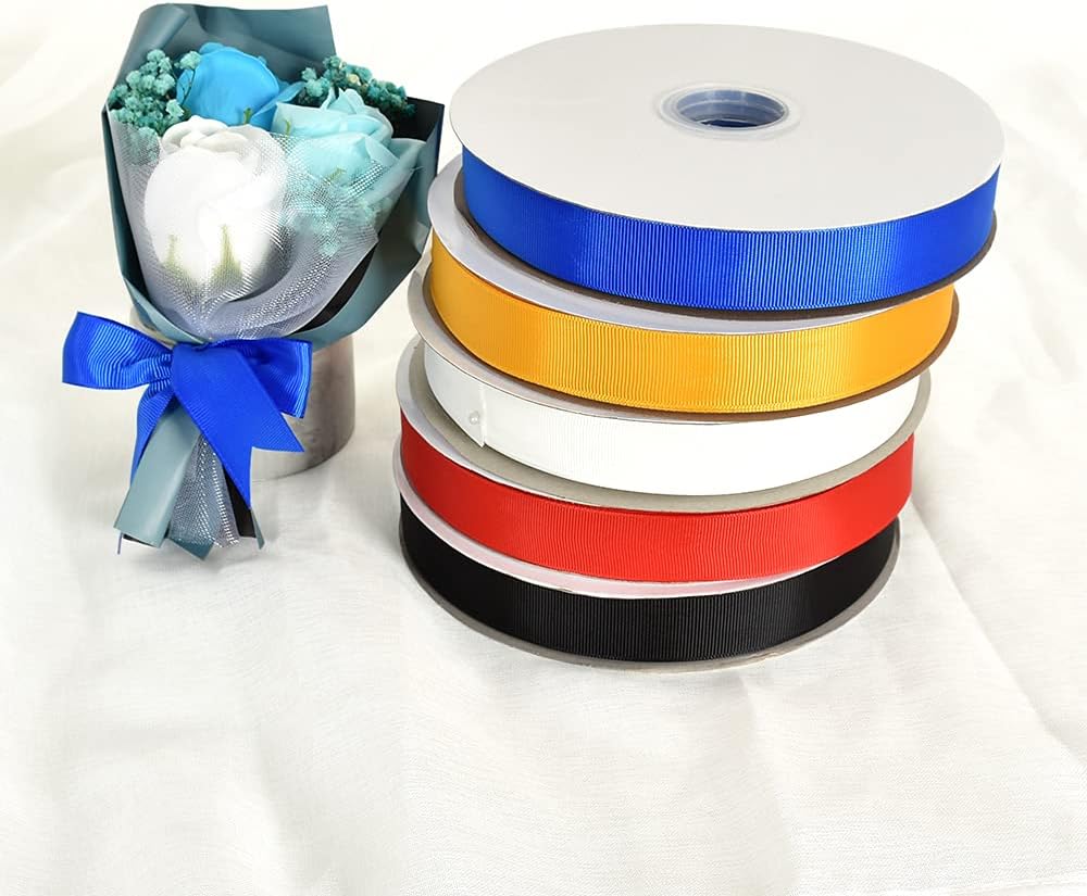 TONIFUL 1 Inch Grosgrain Black Ribbon 100 Yards Fabric Ribbons Solid Double Faced for Sewing DIY Floral Hair Craft Boutique Gift Wrapping Wedding Party Decoration ( 25mm, 100yds, Black) : Everything Else