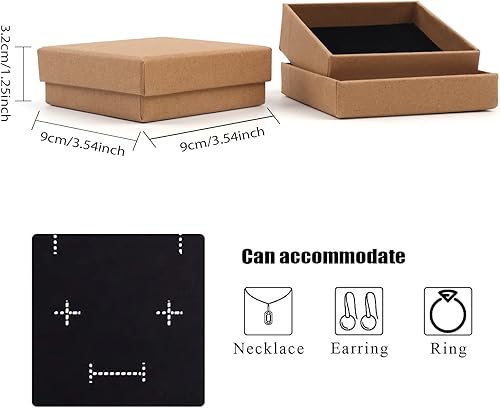 Miniatura 2 de Caja de regalo, caja de regalo, caja de regalo, 12 cajas de regalo cuadradas de cartón para joyas, caja de regalo de papel de cartón relleno de