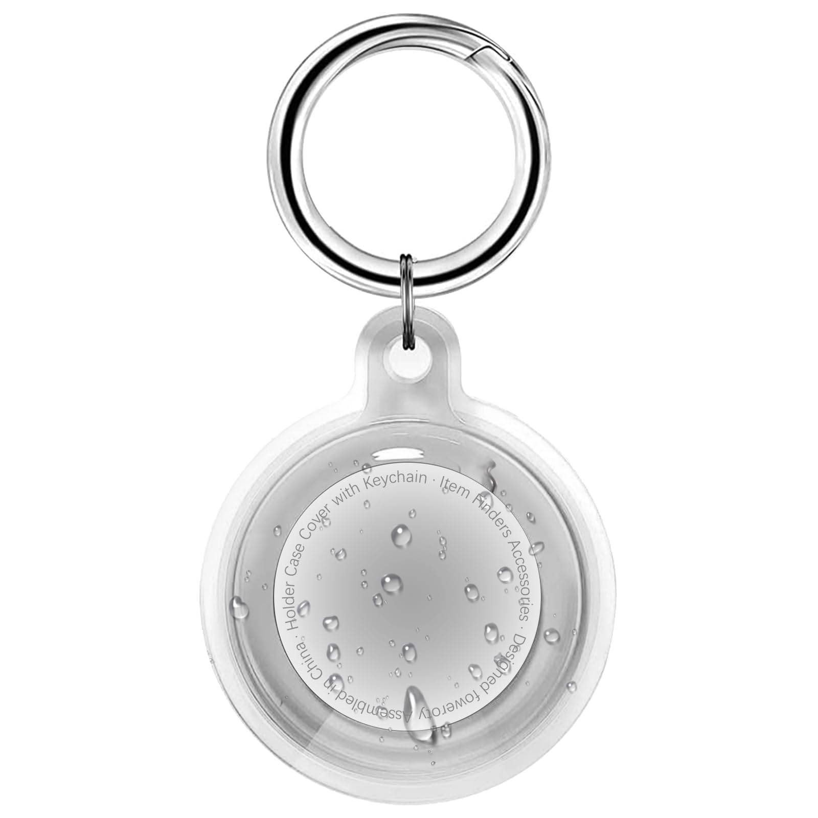 Foweroty IPX8 Waterproof for Airtag Holder, for Apple for Airtags with Keychain,for Air Tag Case for Luggage, Dog Collar, Keys, Anti-Scratch Full Body