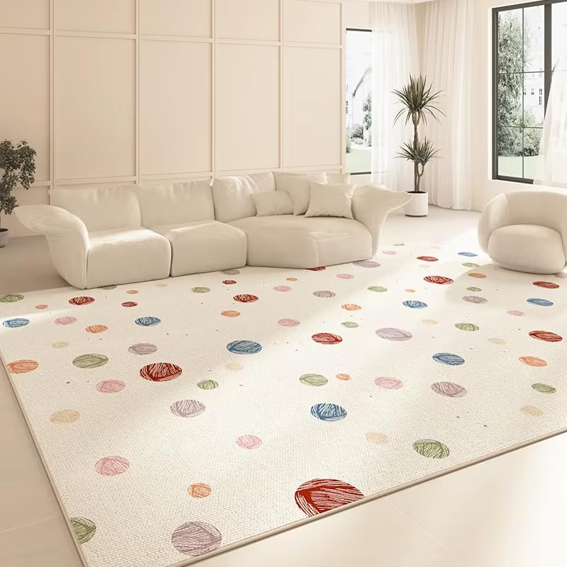 Tapis de sol en peluche antidérapant et lavable pour décoration moderne