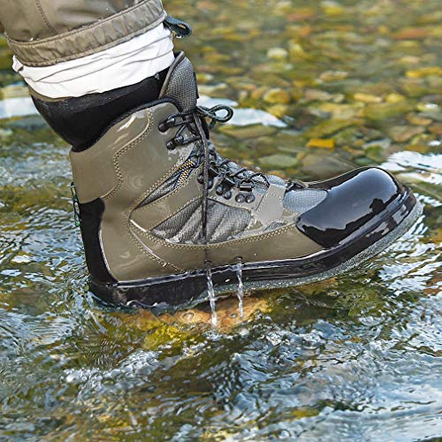 NEYGU Men&Women Breathable Quick-Dry Wading Shoes for Fishing and Hunting,Used for Neoprene Stocking Foot Wader, Felt Sole US13 - Thumbnail 2