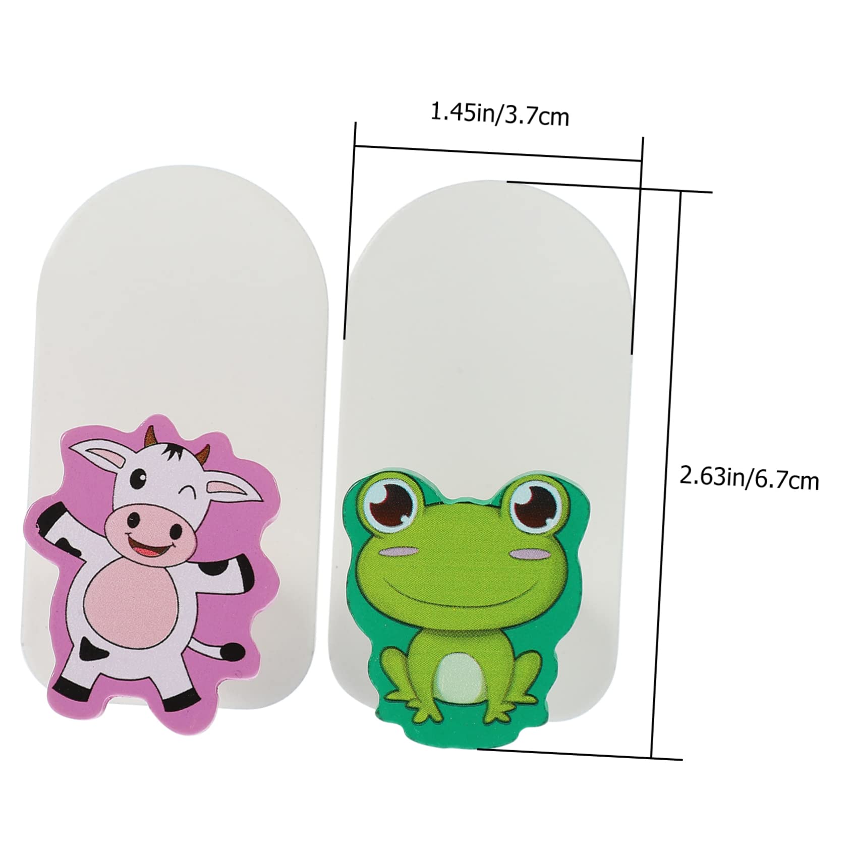 VASDEV 6 Ganchos Adhesivos de Madera para Animales, Ganchos Decorativos, Dibujos Animados de Rana Infantil (Color Surtido, 6,7 x 3,7 x 3,8 cm)