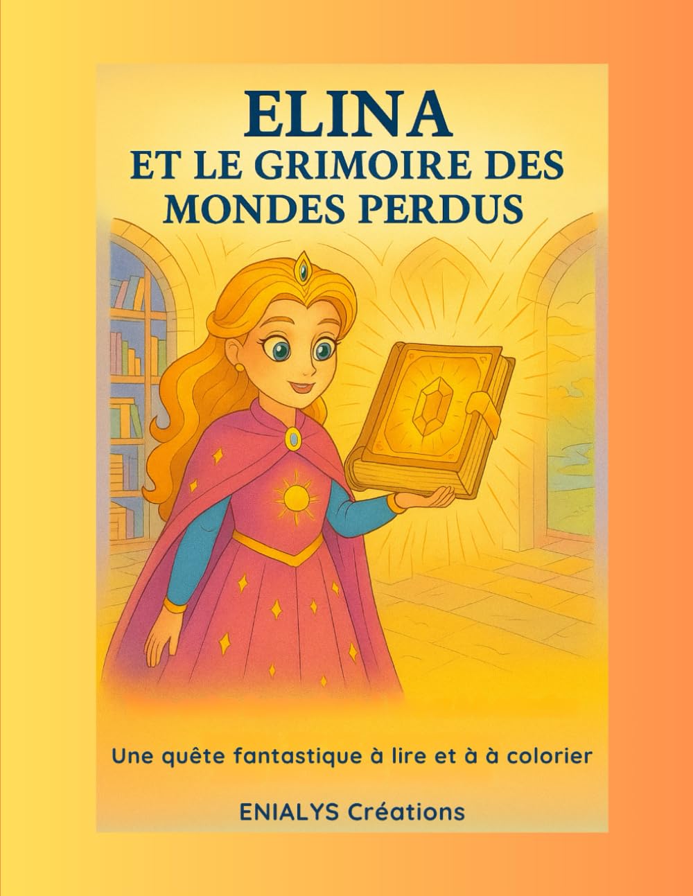 Elina et le grimoires des mondes perdus: Une quête fantastique à lire et à colorier (Les Aventures magiques d'ELINA)