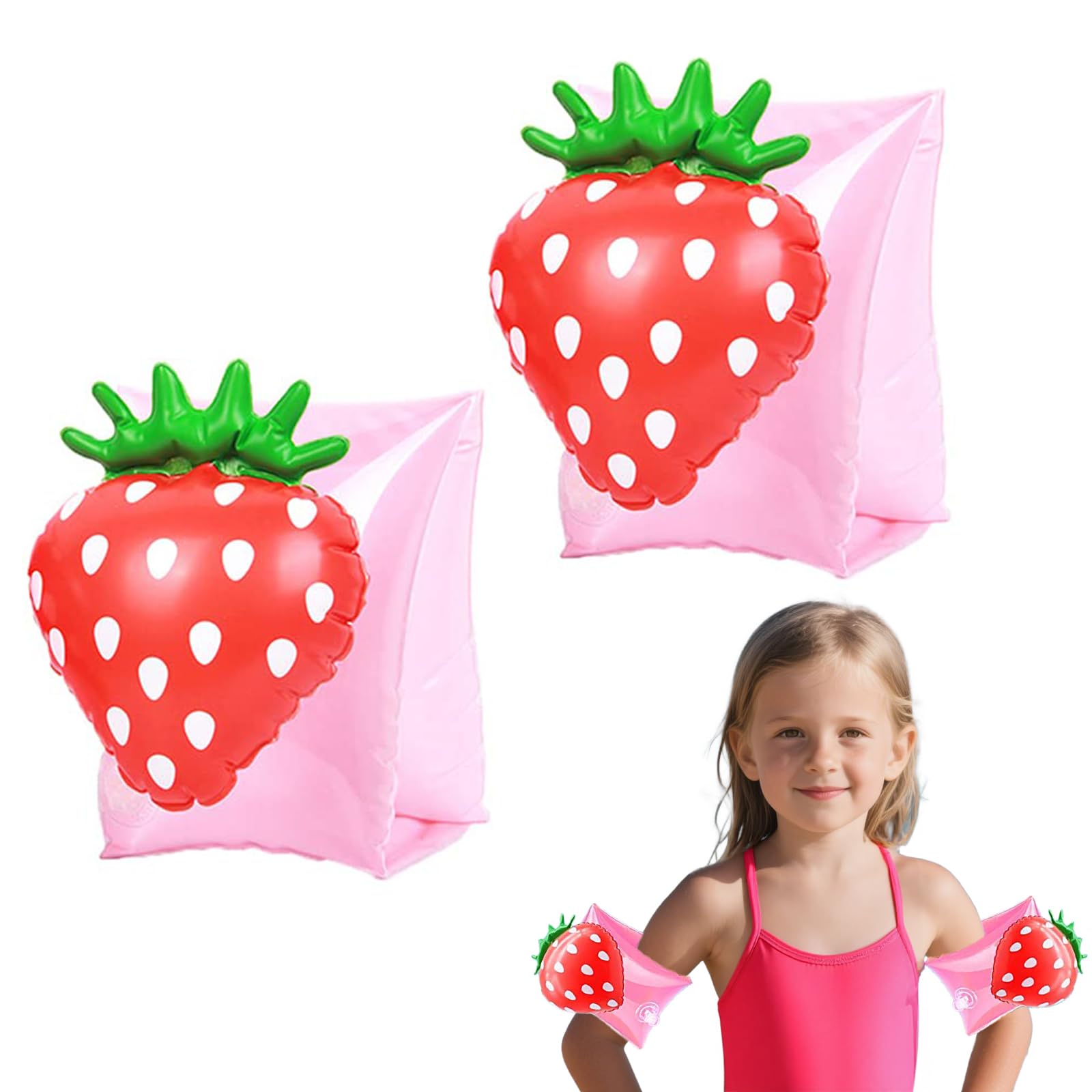 Arm Bands – Inflatable Swimming Arm Bands for Ages 1-5, Premium Pool Float Aid, Toddler Water Wings, Safe Beach Floaties Toys for Swim Training & Learning