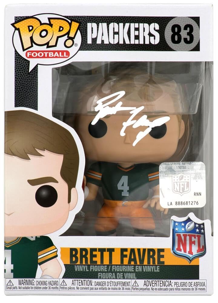 Brett Favre Signed Bay Packers NFL Legends Funko Pop Doll #83