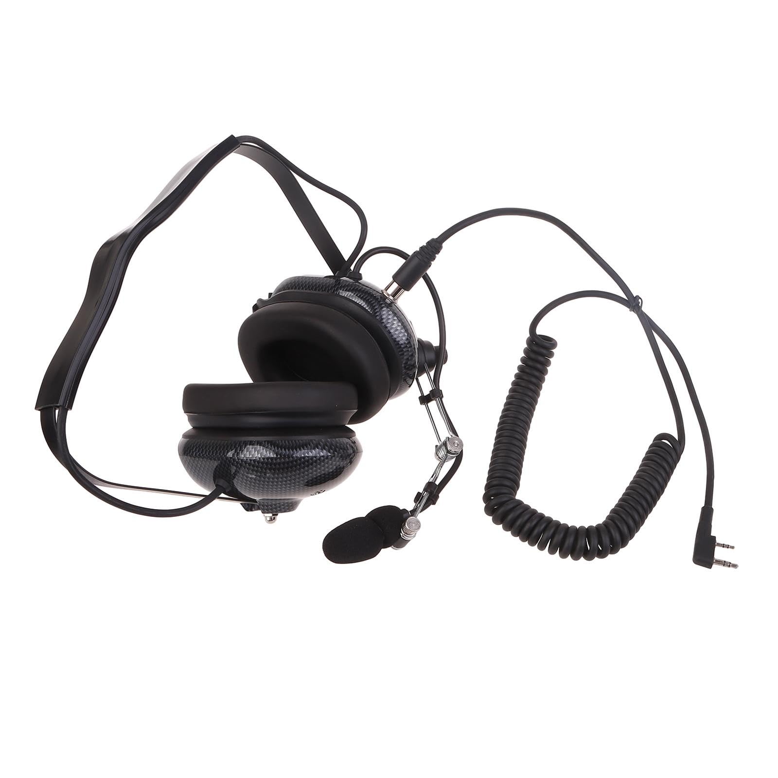 Way Radio - Auriculares con cancelación dinámica de ruido, cable en espiral de 2 pines a 5 pines, control de volumen, radios de dos vías, radios digitales para exteriores para niños