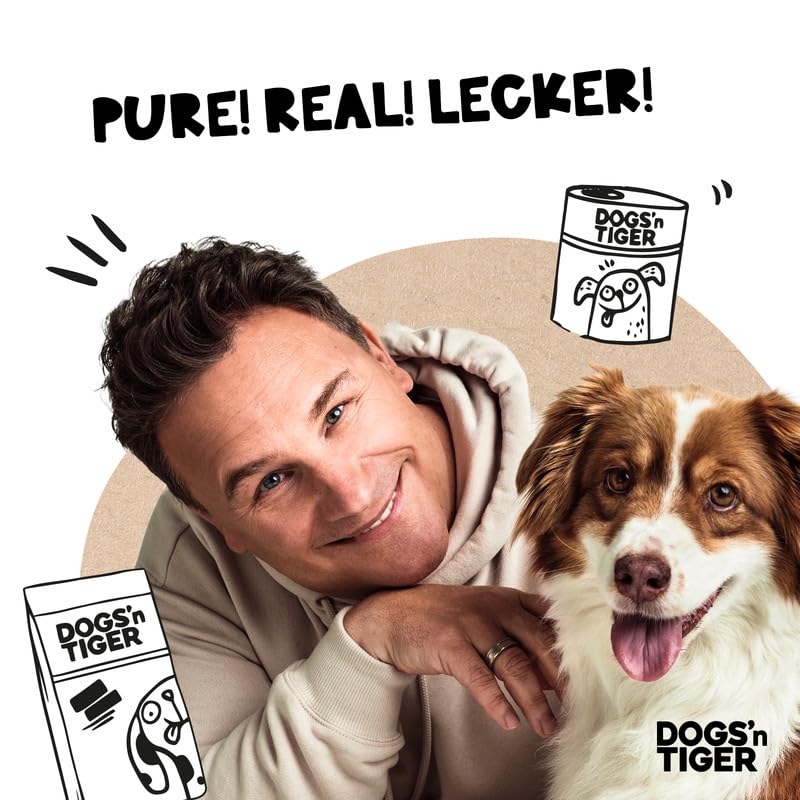 Dogs'n Tiger Monoprotein, Sattelfest, Adult Premium Hundenassfutter mit Pferdefleisch & Kartoffeln, hypoallergen, ohne Getreide, Zuckerzusatz, Mit optimale Verträglichkeit, 6X 400g