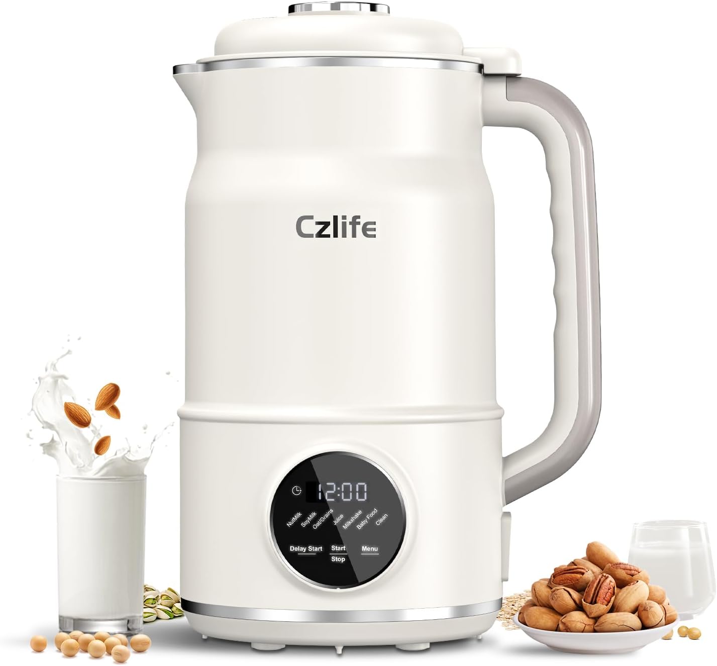 N7 Nut Milk Maker, 50oz (1.5L) Automatic Soy Milk Maker Machine for Homemade Oat Milk, Nutmilk, Juice, Milkshake, Baby Food, Grains, Almonds Milk Maker with Delay Start/Keep Warm/Clean N7 Nut Milk Maker, 50oz (1.5L) Automatic Soy Milk Maker Machine for Homemade Oat Milk, Nutmilk, Juice, Milkshake, Baby Food, Grains, Almonds Milk Maker with Delay Start/Keep Warm/Clean