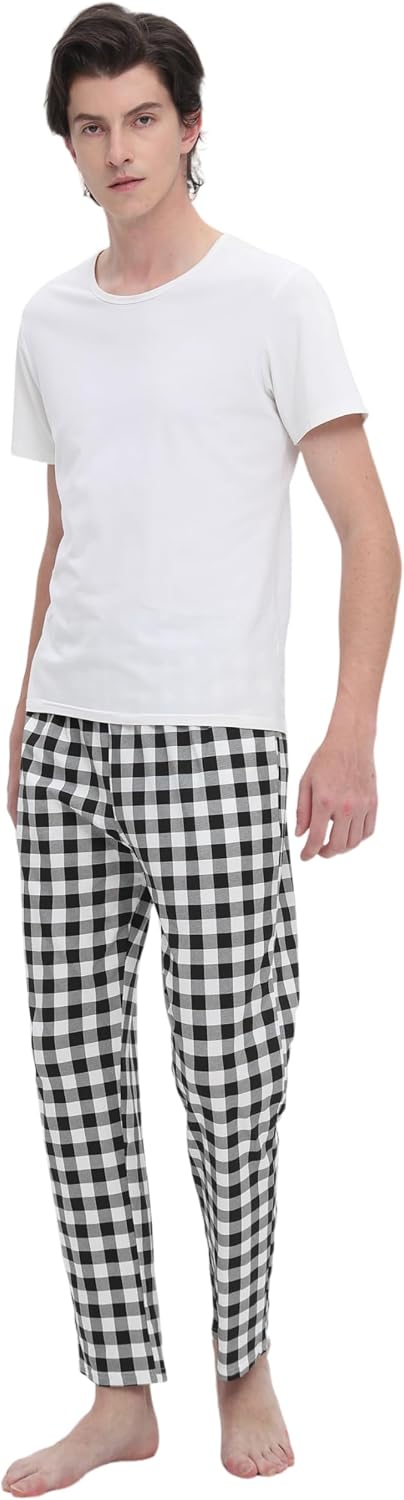 SAMGU Mens Pajama Pants - Cotton Pajama Pant Men - Sleep Lounge PJ Pants