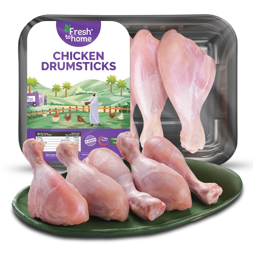 Premium Chicken | Drumsticks | Skinless (Pack of 6) | Approx 480g (Antibiotic residue free)