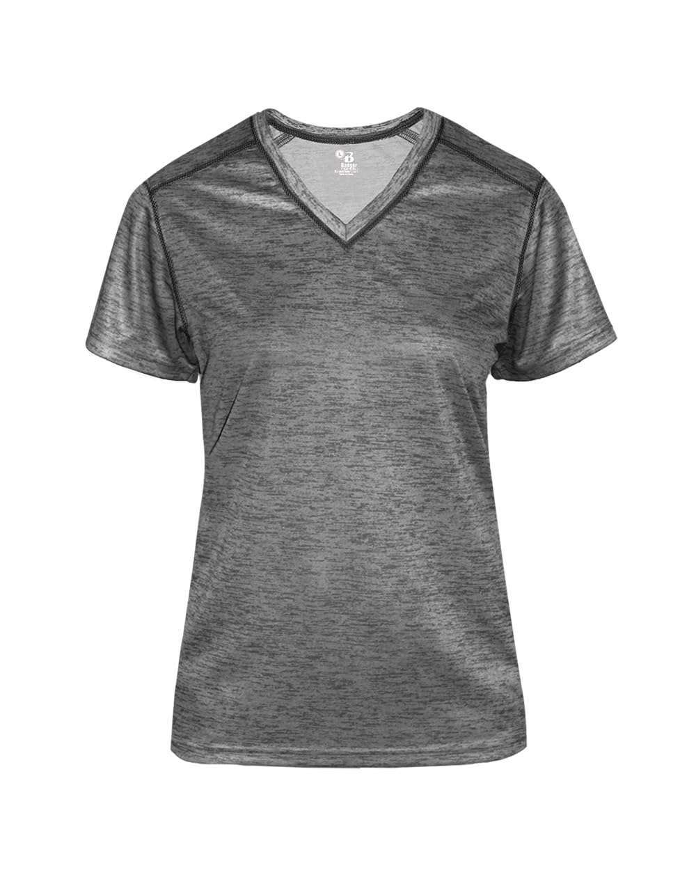Badger Sports Ladies' V-Neck Tee Graphite Tonal Blend 2X-L
