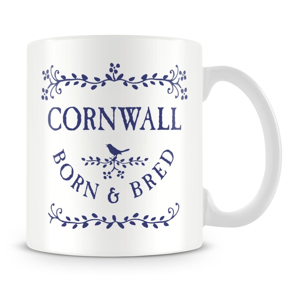 personalised4u Cornwall Born And Bred Ceramic Coffee Mug