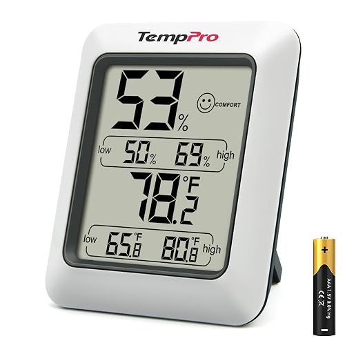TempPro TP50 Digital Hygrometer Room Thermometer