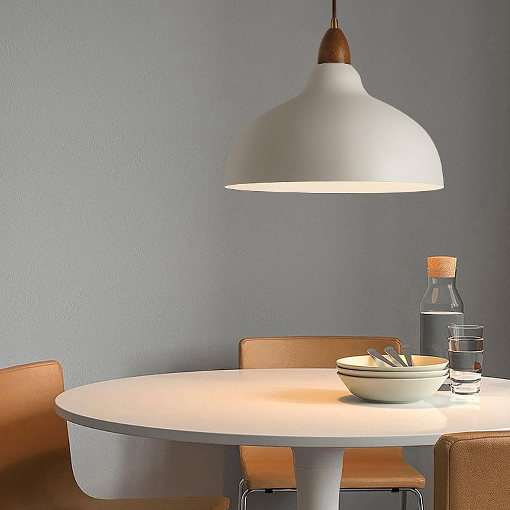 Dario a Sospensione a Testa Sina con Sorgente Luminosa E27, Dario in Stile Minimalista Giapponese, Paralume per da a Sospensione in Metallo con personalità Creativa, apparecchi di i