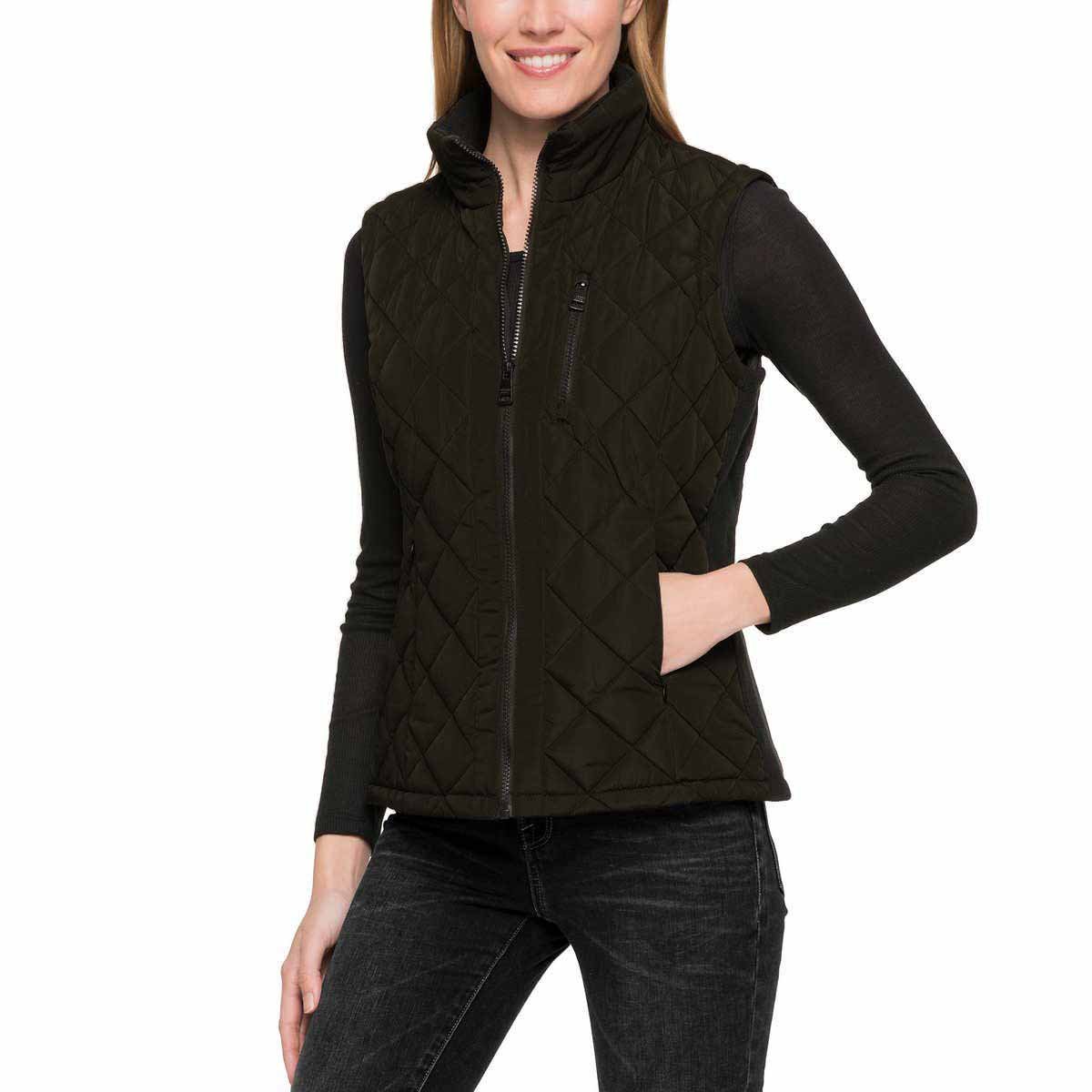 Ladies’ Quilted Vest (X-Large, Olive)-image-49