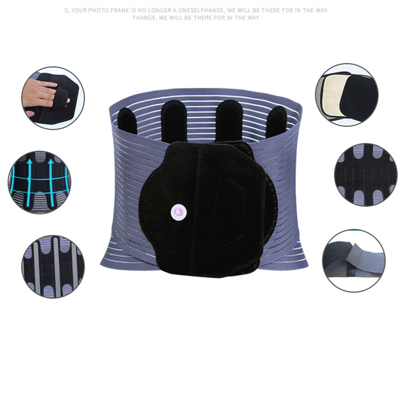 Cinturón de soporte para la espalda con correas de soporte ajustables duales Soporte para la espalda para hombres y mujeres Alivio para el dolor de espalda Cinturón de soporte lumbar para es