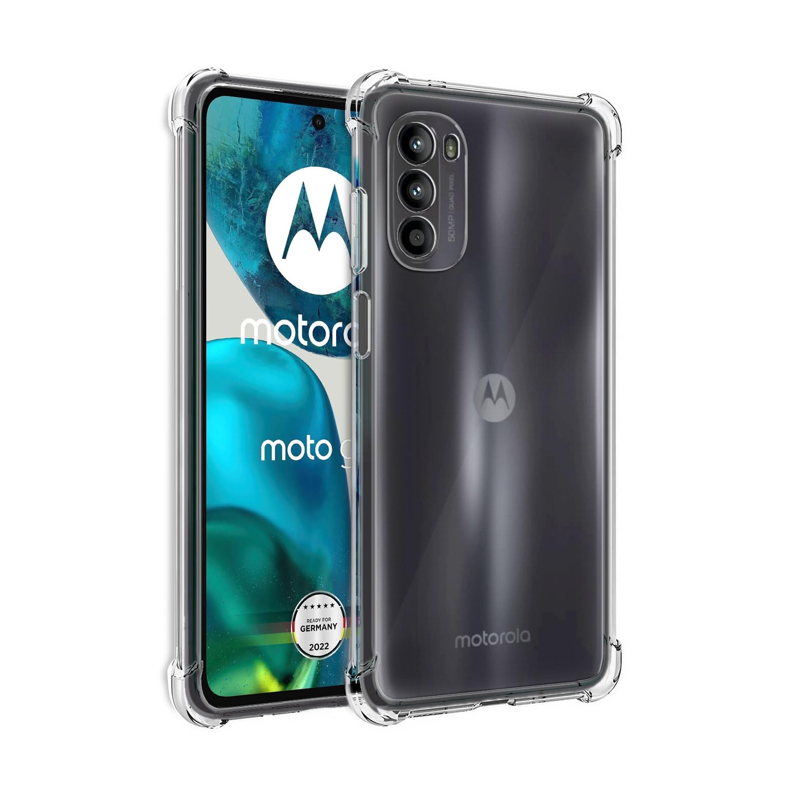 Plus Mobile Cover Soft & Flexible Shockproof Back Case with Cushioned Edges Transparent for Motorola Moto G52 / G82 5G - Clear (B0D6WJZFNF) Amazon Price History, Amazon Price Tracker