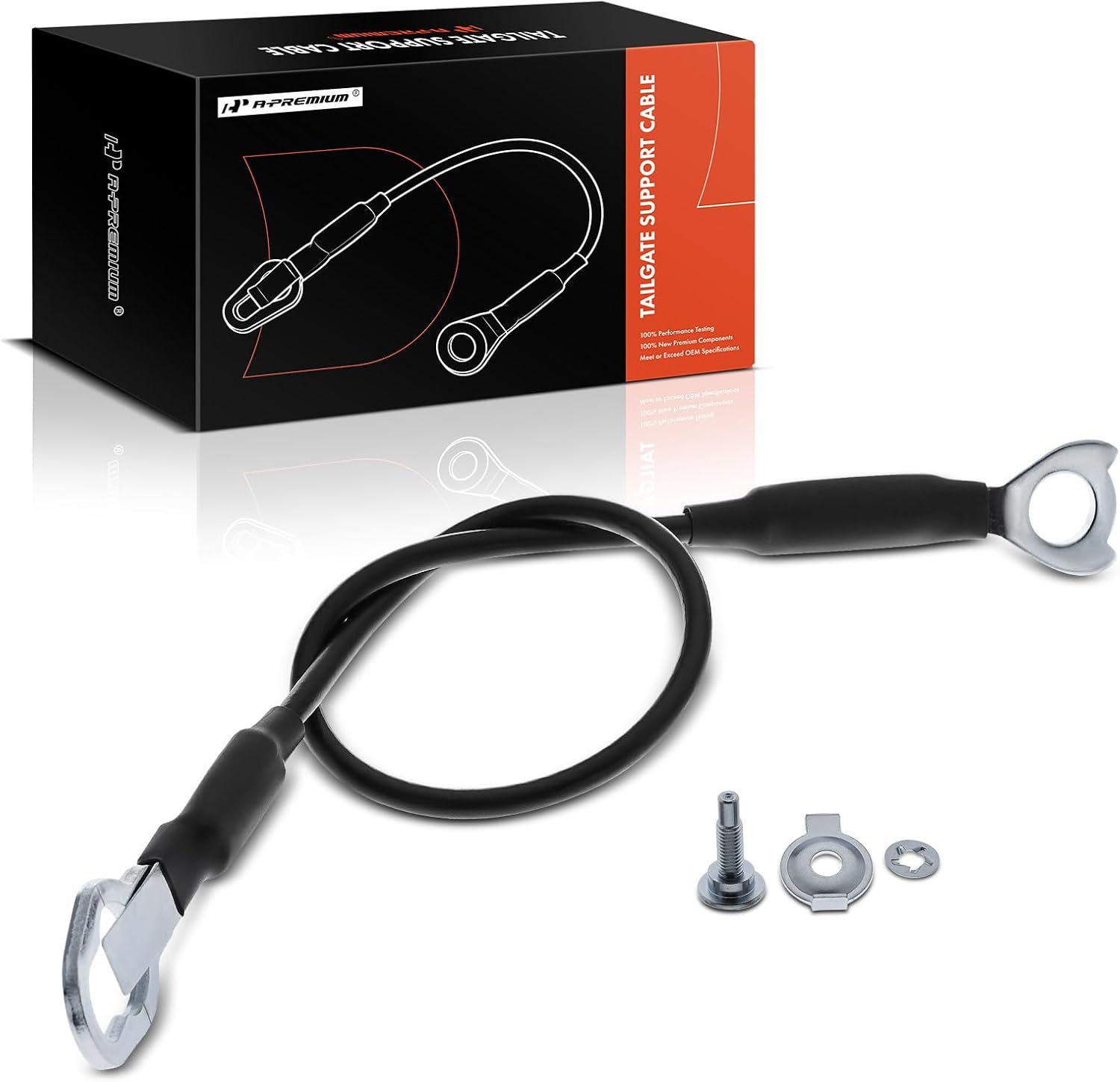 A-Premium Tailgate Support Cable Compatible with Ram 1500 2011-2018, 1500 Classic 2019-2022, 2500 3500 2011-2022, 4500 5500 2011-2015 & Dodge Ram 1500 2500 3500 4500 5500, 21-1/4 Inch, Rear Tailgate